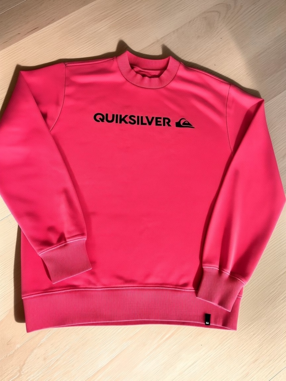 Quiksilver Red Fleece Crewneck Sweatshirt Mens Medium